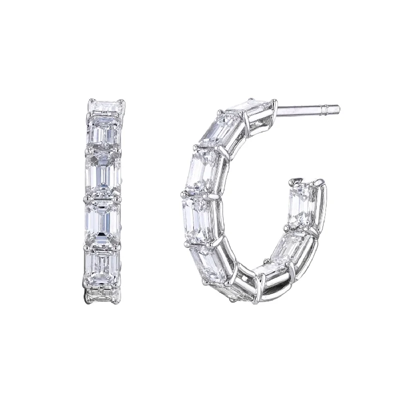 Unmissable Jewelry Sale – Shop Before It's Too Late Elongated Emerald-Cut Diamond Hoops Unmissable Jewelry Sale – Shop Before It's Too Late Elongated Emerald-Cut Diamond Hoops