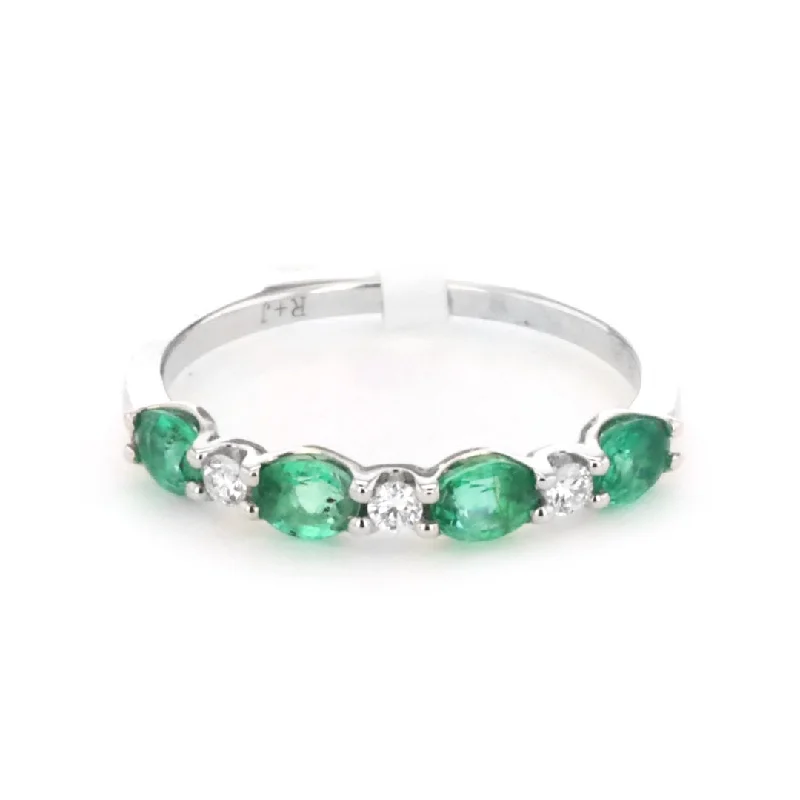 Huge Markdowns On Premium Jewelry Styles Emerald & Diamond Band