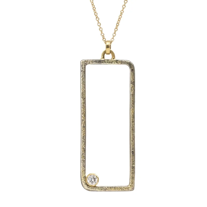 Exclusive Jewelry Bundles At Discounted Prices Floating Square Hoop Necklace - 22k/18k Gold, Oxidized Silver + a Reclaimed Diamond Exclusive Jewelry Bundles At Discounted Prices Floating Square Hoop Necklace - 22k/18k Gold, Oxidized Silver + a Reclaimed Diamond