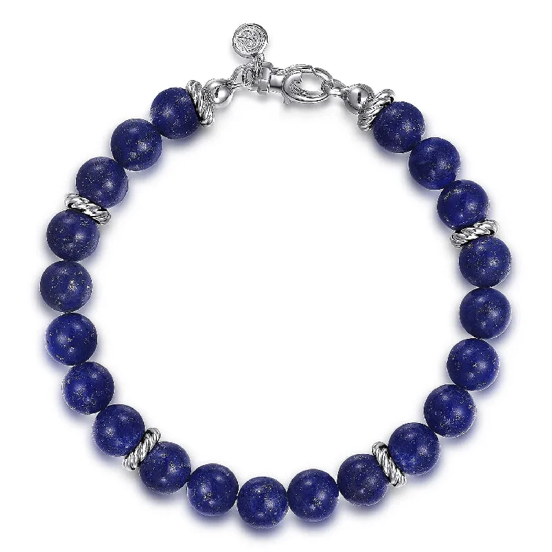 Affordable Glamour – Premium Jewelry For Less Gabriel & Co. Lapis Beaded Bracelet