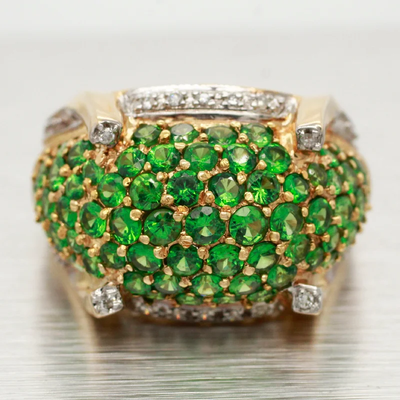 Special Offers On Handcrafted And Designer Jewelry John C Rinker Tsavorite Cluster Band - 14k Yellow Gold JCR Ring Special Offers On Handcrafted And Designer Jewelry John C Rinker Tsavorite Cluster Band - 14k Yellow Gold JCR Ring