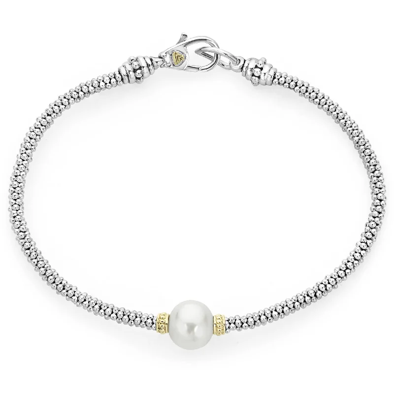 High-End Jewelry, Now More Affordable Than Ever Lagos Luna Single Pearl Caviar Bracelet