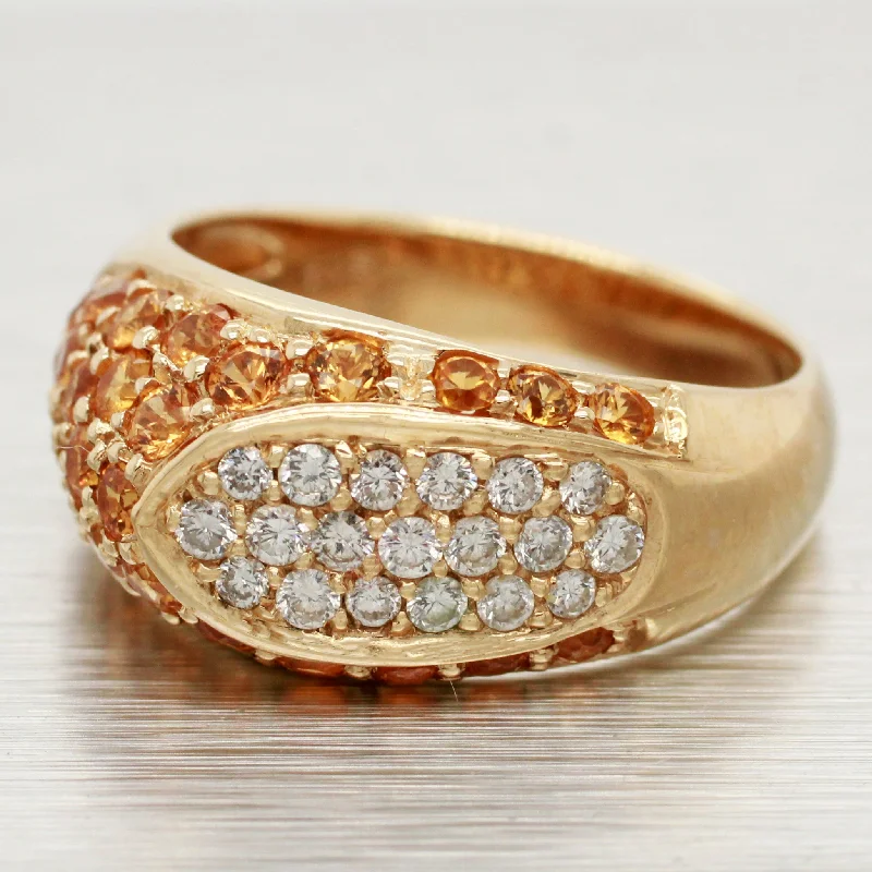 Waterproof Stainless Steel Jewelry For Lasting Beauty Le Vian Orange Sapphire & Diamond Asymmetrical Band - 14k Yellow Gold Ring Waterproof Stainless Steel Jewelry For Lasting Beauty Le Vian Orange Sapphire & Diamond Asymmetrical Band - 14k Yellow Gold Ring