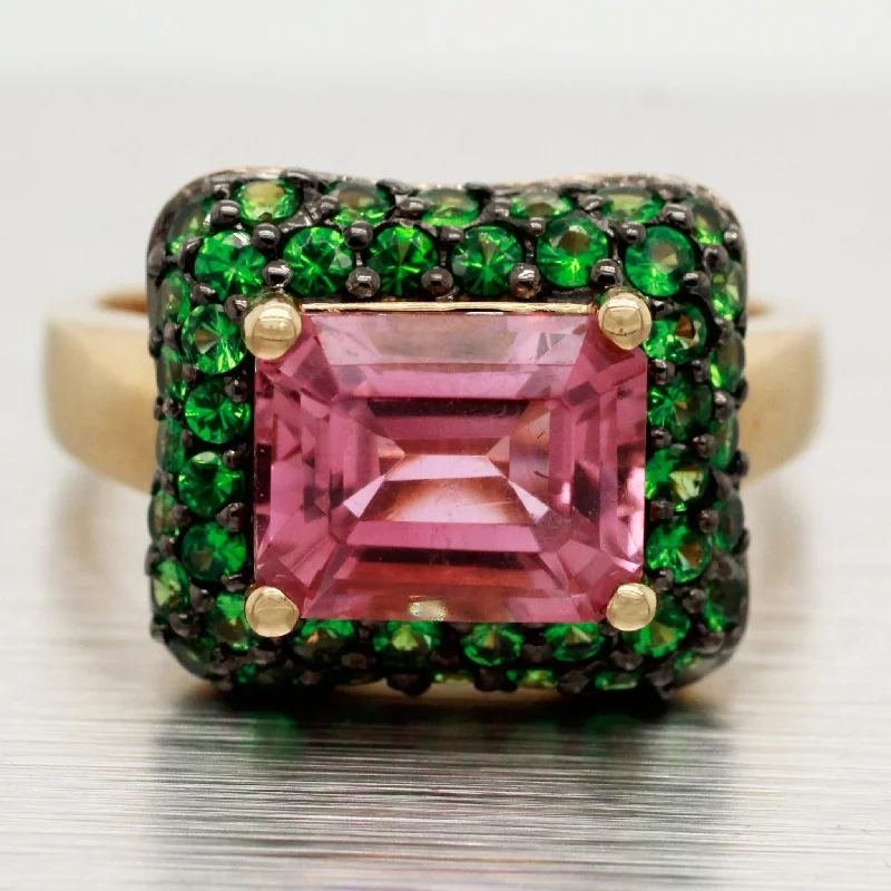 Luxury Meets Affordability – Jewelry Sale Now Live LeVian Pink Quartz & Tsavorite Cocktail Ring - 14k Yellow Gold Band Luxury Meets Affordability – Jewelry Sale Now Live LeVian Pink Quartz & Tsavorite Cocktail Ring - 14k Yellow Gold Band