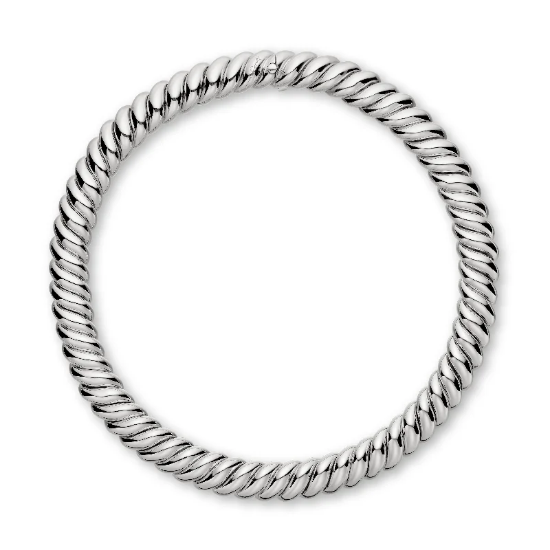 Handcrafted Jewelry Sale – Unique Designs At Low Prices Sculpted Cable Necklace in Sterling Silver\, 14mm