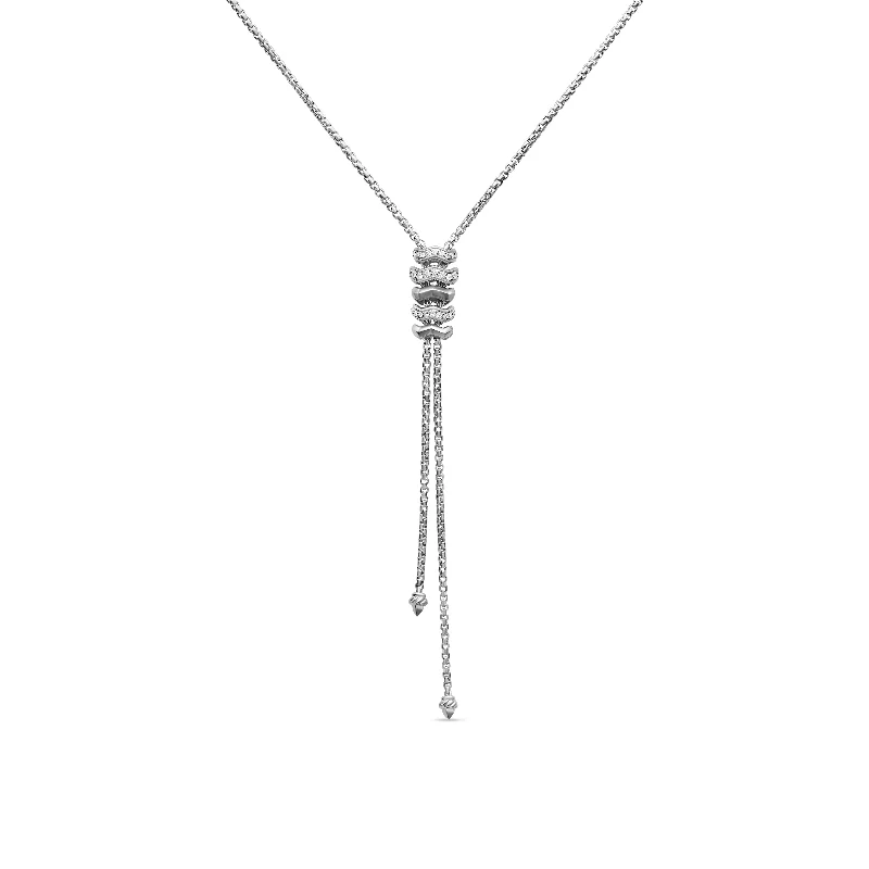 Trending Jewelry Now At Unbeatable Prices Zig Zag Stax™ Y Necklace in Sterling Silver with Diamonds