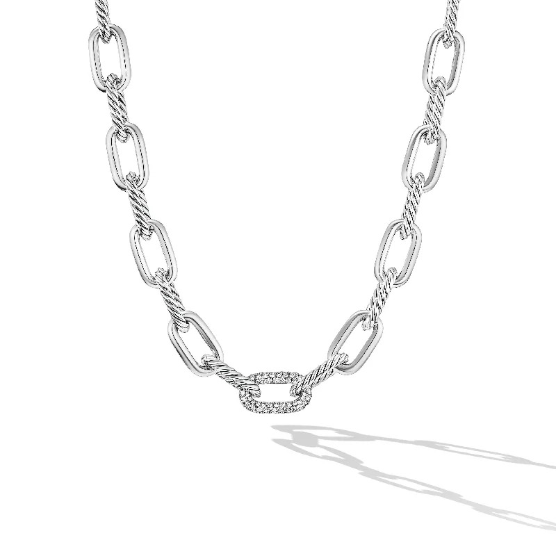 Unique Jewelry For Less – Shop The Sale Now DY Madison® Chain Necklace in Sterling Silver with Diamonds\, 11mm