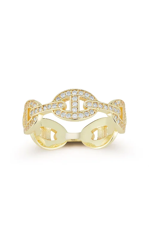 Unbeatable Offers On Luxury And Everyday Jewelry Pavé Mariner Link Band Ring