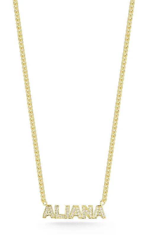 Adjustable Charm Bracelets For A Perfect Fit Pavé Nameplate Curb Necklace