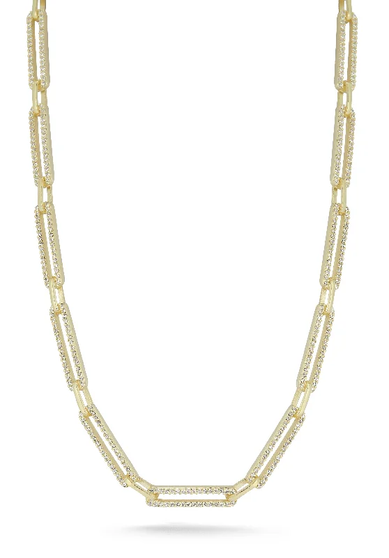 Limited Stock On Premium Jewelry At Low Prices Pavé Oval Link Choker Necklace