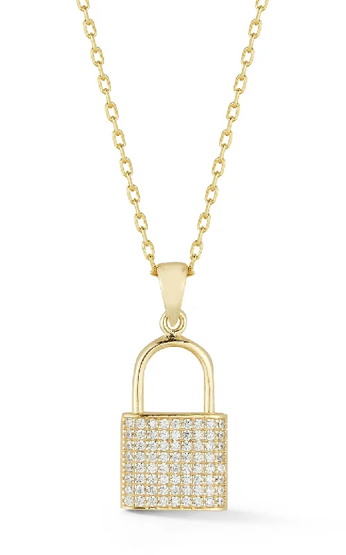Buy More, Save More On Stunning Jewelry Pieces Pavé Padlock Necklace