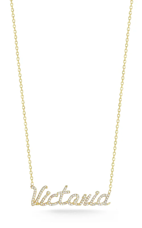Personalized Jewelry At Special Discount Rates Pavé Script Name Necklace