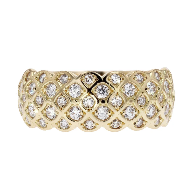 Timeless Beauty, Unbeatable Deals – Jewelry Sale On Five-Row Diamond Lattice Ring