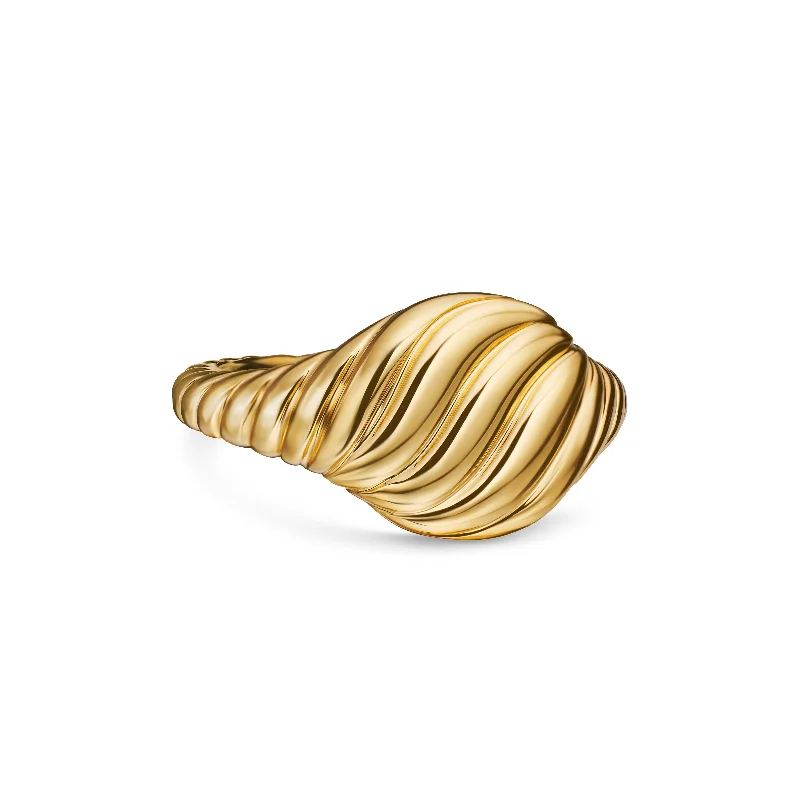 Elegant Jewelry At Unbeatable Prices – Shop Today Sculpted Cable Pinky Ring in 18K Yellow Gold\, 9.7mm