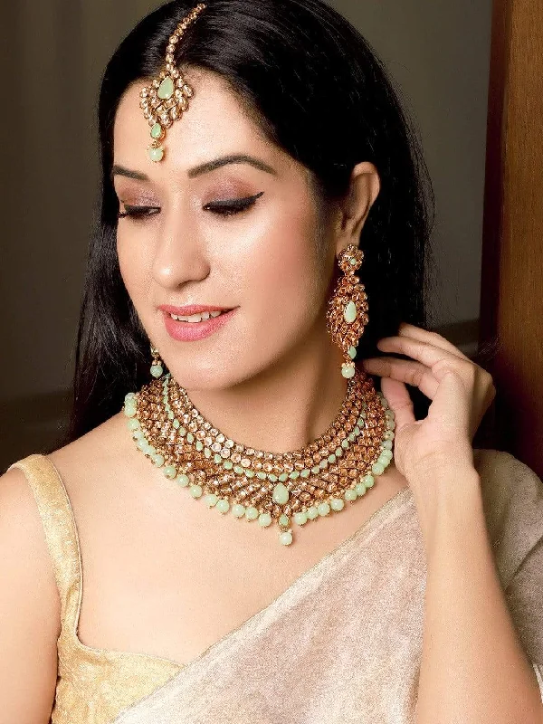 Elegant Designs, Unbeatable Discounts – Shop Jewelry Now Rubans Gold Plated Elegant Statement Necklace Set Elegant Designs, Unbeatable Discounts – Shop Jewelry Now Rubans Gold Plated Elegant Statement Necklace Set