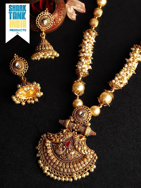 Shop Trending Jewelry With Exclusive Savings Rubans Gold Plated Hand Crafted Statement Necklace Set Shop Trending Jewelry With Exclusive Savings Rubans Gold Plated Hand Crafted Statement Necklace Set