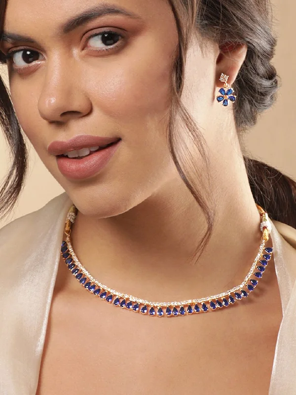 Once-A-Year Jewelry Deals – Shop Before They’Re Gone Rubans Gold-Toned & Blue CZ Stone-Studded Necklace Set Once-A-Year Jewelry Deals – Shop Before They’Re Gone Rubans Gold-Toned & Blue CZ Stone-Studded Necklace Set