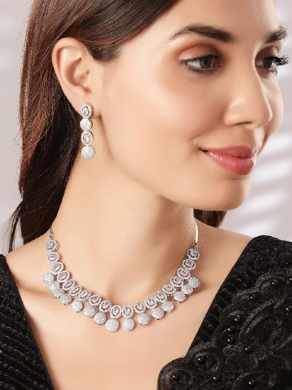 Jewelry Deals That Sparkle – Shop Today Rubans Silver Plated Handcrafted Enchanting CZ Studded Necklace Set Jewelry Deals That Sparkle – Shop Today Rubans Silver Plated Handcrafted Enchanting CZ Studded Necklace Set