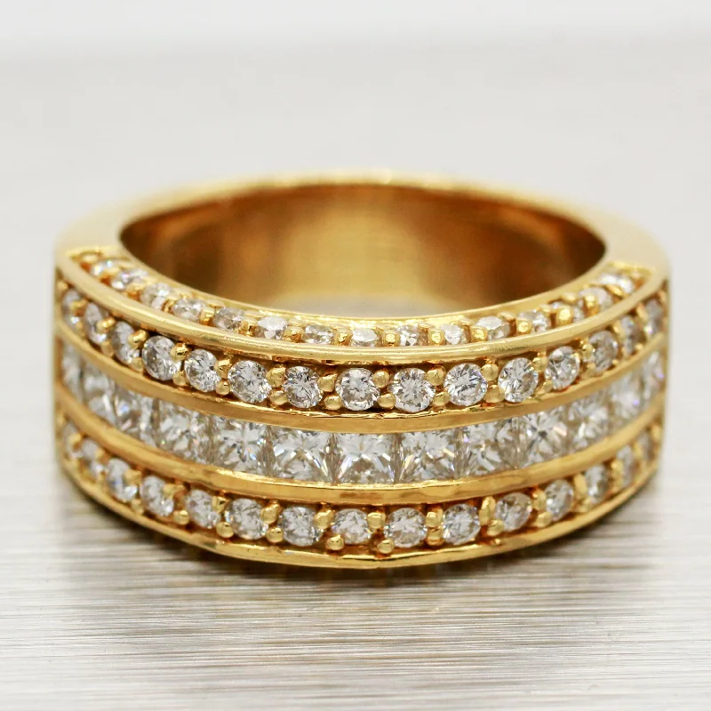 Shop Dazzling Jewelry At The Best Prices Sonia Bitton 1.50ctw Diamond Trio Row Half Eternity Ring - 18k Yellow Gold Band Shop Dazzling Jewelry At The Best Prices Sonia Bitton 1.50ctw Diamond Trio Row Half Eternity Ring - 18k Yellow Gold Band
