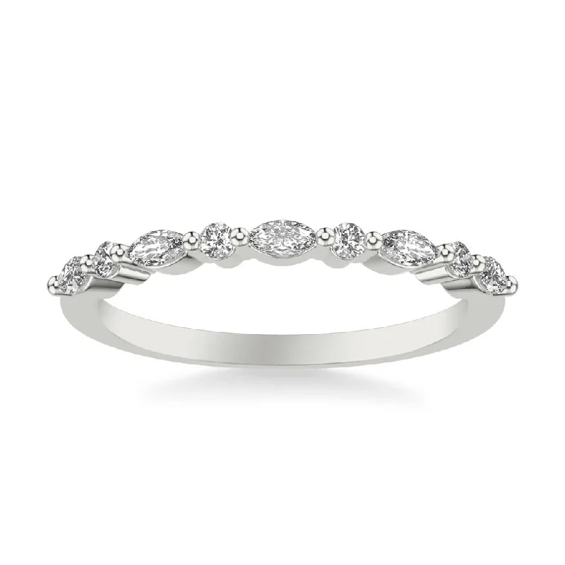 Premium Jewelry Now Available At Special Discounts Dainty Marquise and Round Diamond Band Premium Jewelry Now Available At Special Discounts Dainty Marquise and Round Diamond Band