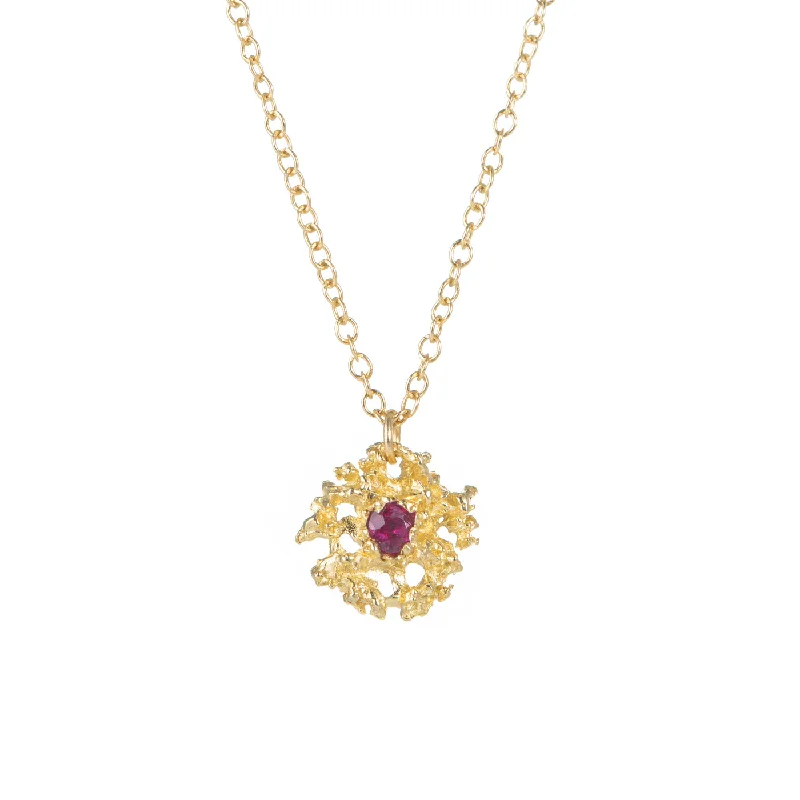Bohemian-Inspired Jewelry For Free-Spirited Fashion Star Necklace in Ruby + 14ky Gold Bohemian-Inspired Jewelry For Free-Spirited Fashion Star Necklace in Ruby + 14ky Gold