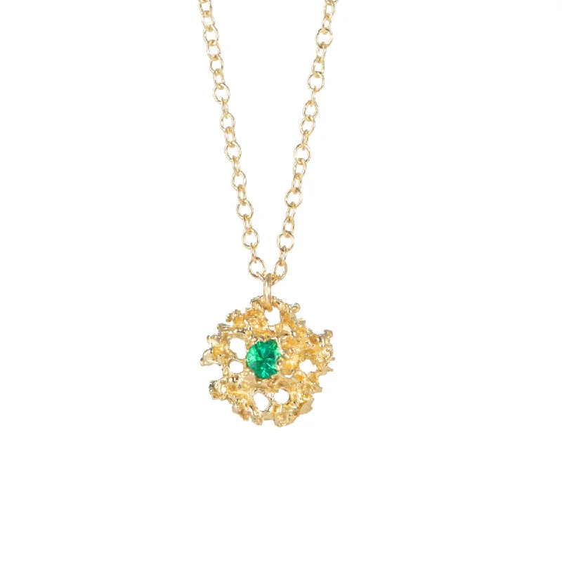 Modern Statement Jewelry For Bold Styling Star Necklace in Tsavorite Garnet + 14ky Gold Modern Statement Jewelry For Bold Styling Star Necklace in Tsavorite Garnet + 14ky Gold