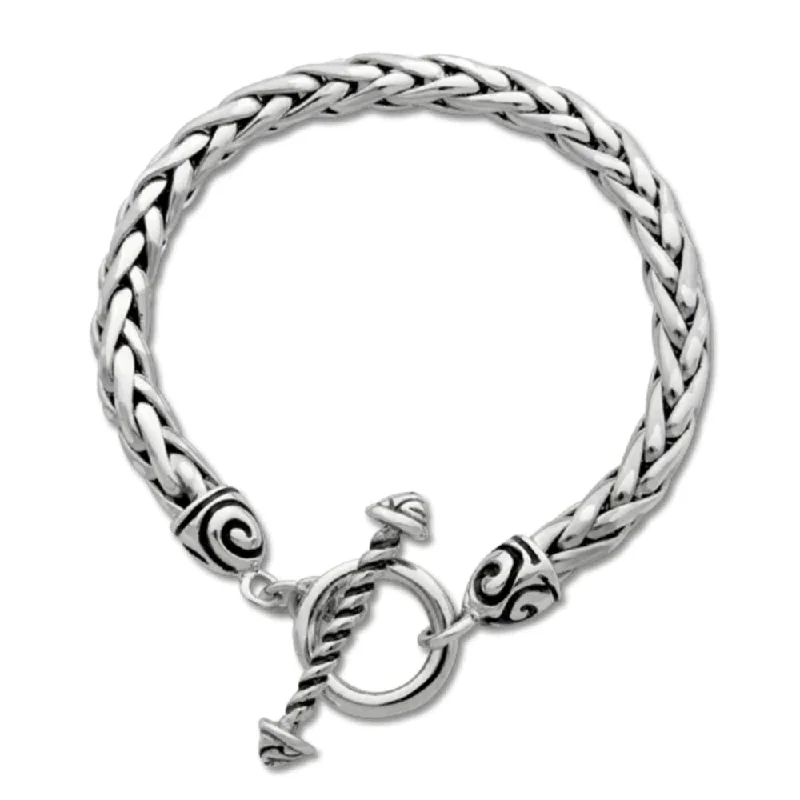 Jewelry Sale Alert – Shop Timeless Elegance Today Sterling Silver Classic Swirl Toggle Bracelet