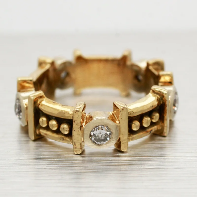 Handcrafted Jewelry Sale – Unique Designs At Low Prices Vintage 0.50ctw Diamond Embossed Pattern Band Ring - 14k Yellow Gold Handcrafted Jewelry Sale – Unique Designs At Low Prices Vintage 0.50ctw Diamond Embossed Pattern Band Ring - 14k Yellow Gold