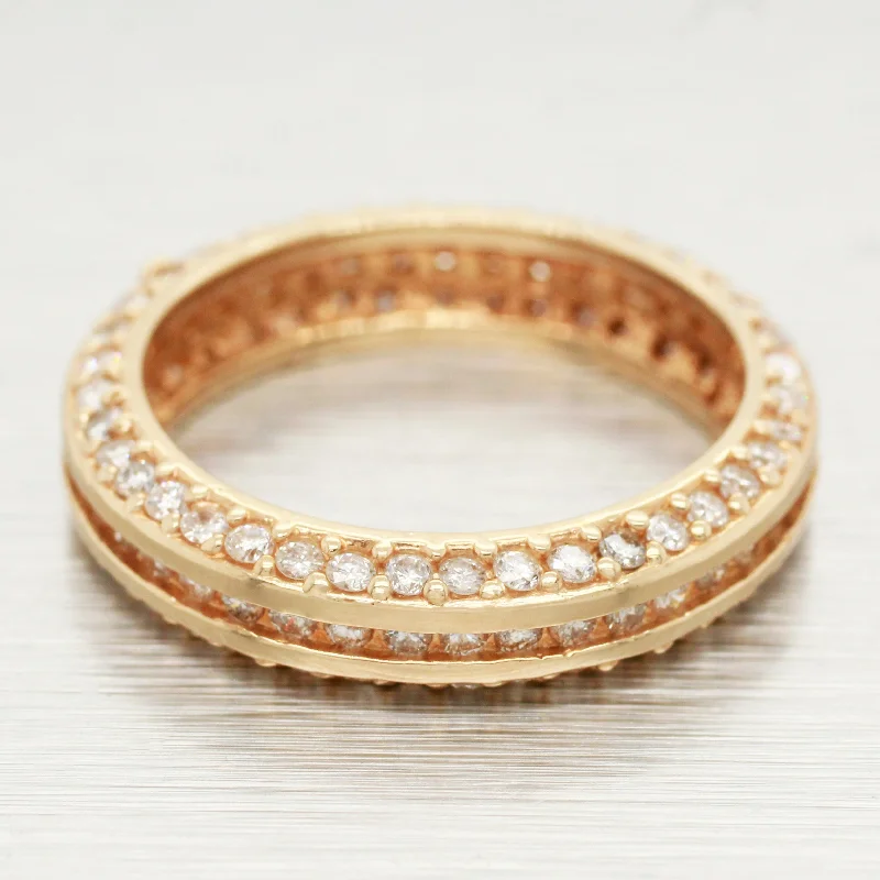 Limited-Time Jewelry Discounts – Shine Without The Splurge Vintage 1.25ctw Pave Diamond Eternity Ring - 14k Yellow Gold Wedding Band - 7.75 Limited-Time Jewelry Discounts – Shine Without The Splurge Vintage 1.25ctw Pave Diamond Eternity Ring - 14k Yellow Gold Wedding Band - 7.75