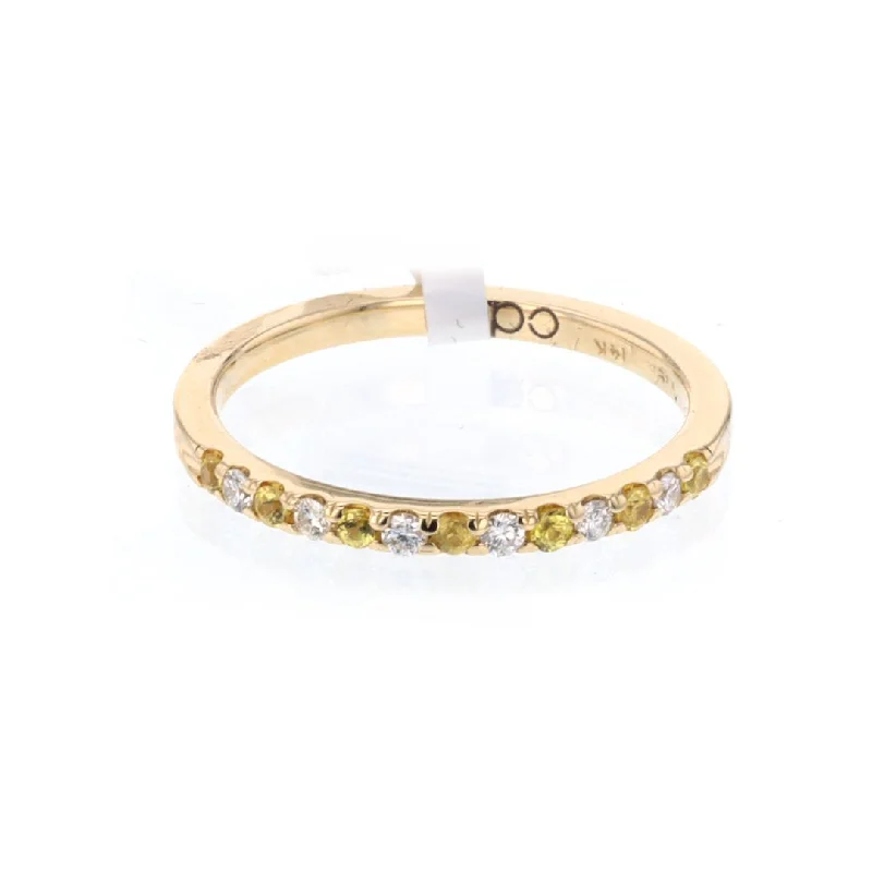 Special Sale On Handcrafted Jewelry – Shop Today Yellow Sapphire & Diamond Band