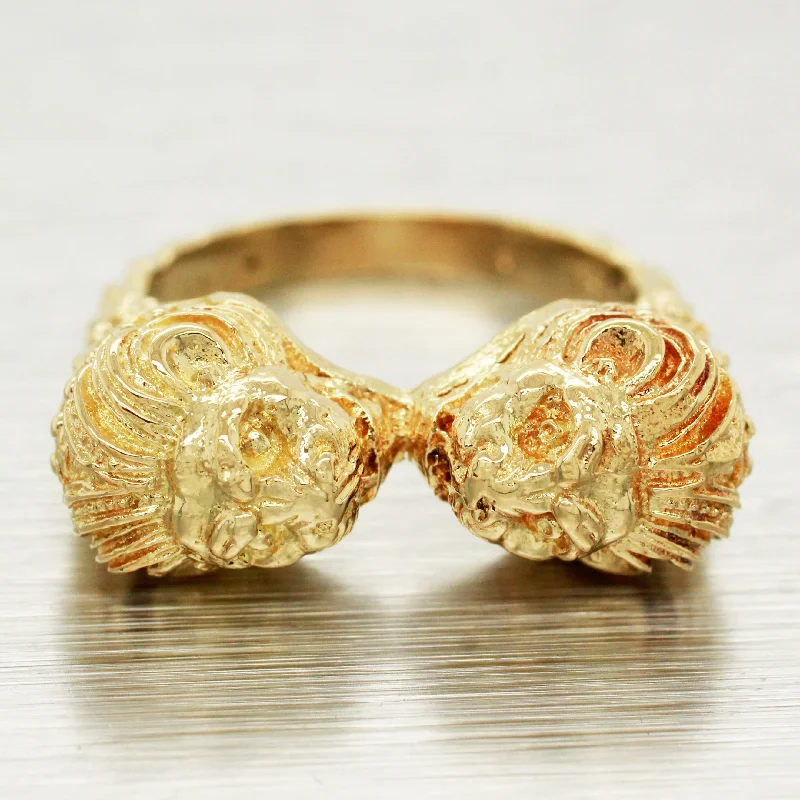 Breathtaking Jewelry At Limited-Time Savings Zolotas Heritage Double Lion Head Ring - Solid 18k Yellow Gold - Size 5.50 Breathtaking Jewelry At Limited-Time Savings Zolotas Heritage Double Lion Head Ring - Solid 18k Yellow Gold - Size 5.50